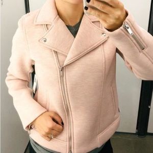 Old Navy Pink Knit Moto Jacket